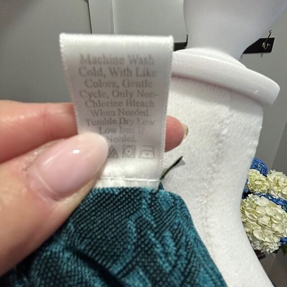 Coldwater Creek Teal Textured Fabric - Picture 7 of 8